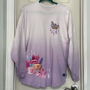 Disneyland Resort Spirt Jersey Women’s Medium Lavender Ombre Long Sleeve Tee